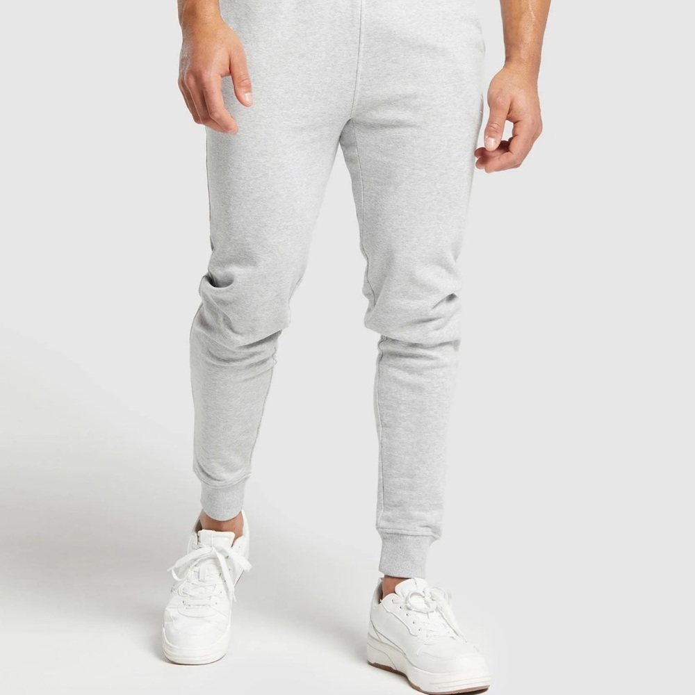 NWOT Gymshark Gray Tapered Joggers with Elastic Cuffs